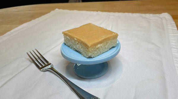 Ridiculously Easy Caramel Buttermilk Sheet Cake